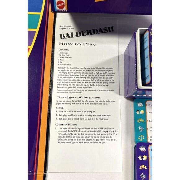 Balderdash The Classic Bluffing Board Game by Mattel 2003 B9176 Complete - Picture 7 of 12